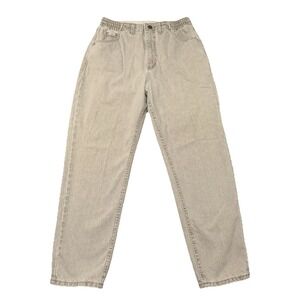 Vintage‎ 80s Lee Jeans Paperbag Mom High Rise Beige Pleated USA Made Women’s 10P